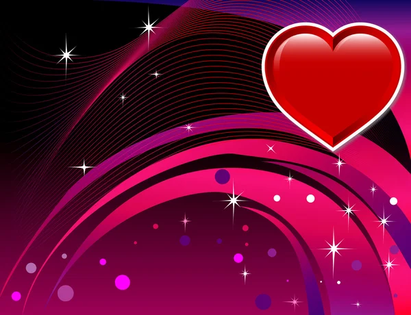 Vektor Abstraktes Herz Mit Rötlich Regenbogenfarbenem Hintergrund Hintergrund Zum Valentinstag — Stockvektor