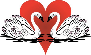 Love Swans clipart