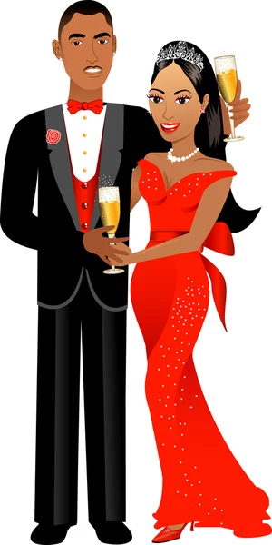 Couple de Saint-Valentin 1 — Image vectorielle