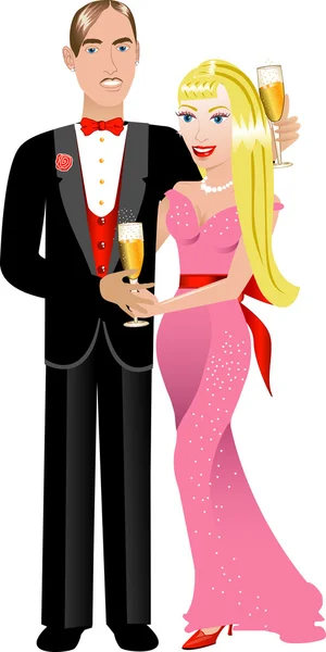 Couple de Saint-Valentin 2 — Image vectorielle