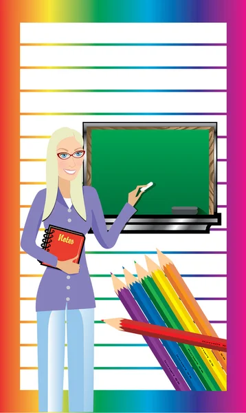 Teacher Business Card 2 — Stock Vector