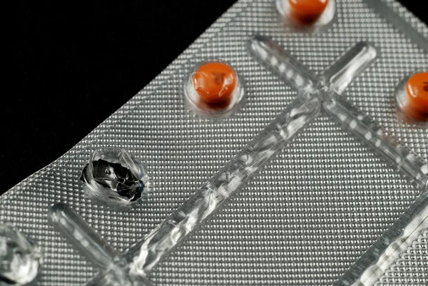 Reçeteli Ilaçlar Haplar Için Paketin Içindeki Resimleri — Stok fotoğraf