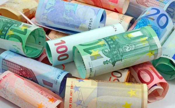 Euro banknotes as a background — Stock Photo, Image