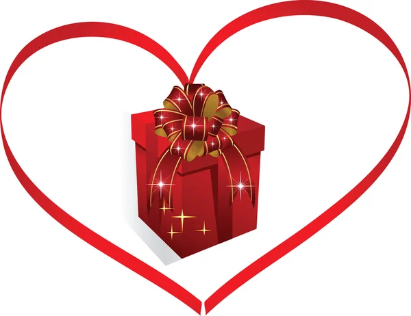 Celebratory Box Heart — Stock Photo, Image