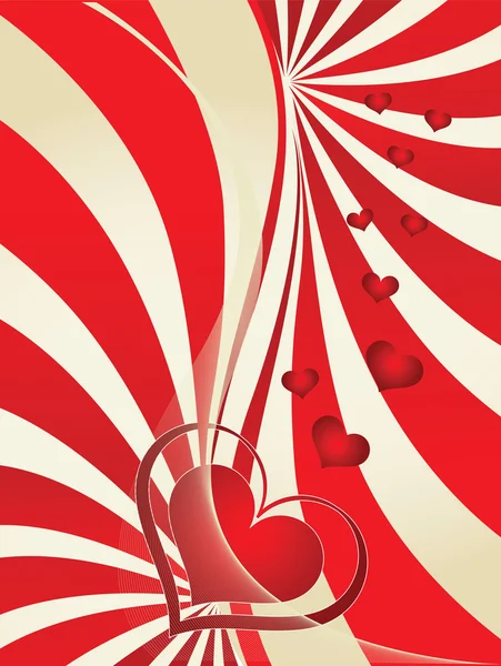 Beautiful Red Heart Valentine Day Illustration — Stock Photo, Image