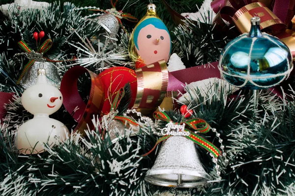 Christmas decoration with Christmas toys — Stock Photo, Image