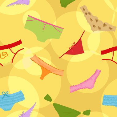 Seamless cute panties background clipart