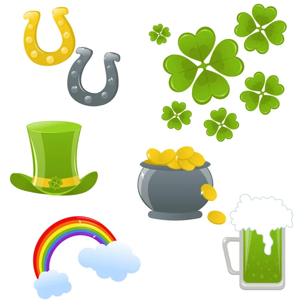 St.Patricks day icons — Stock Vector