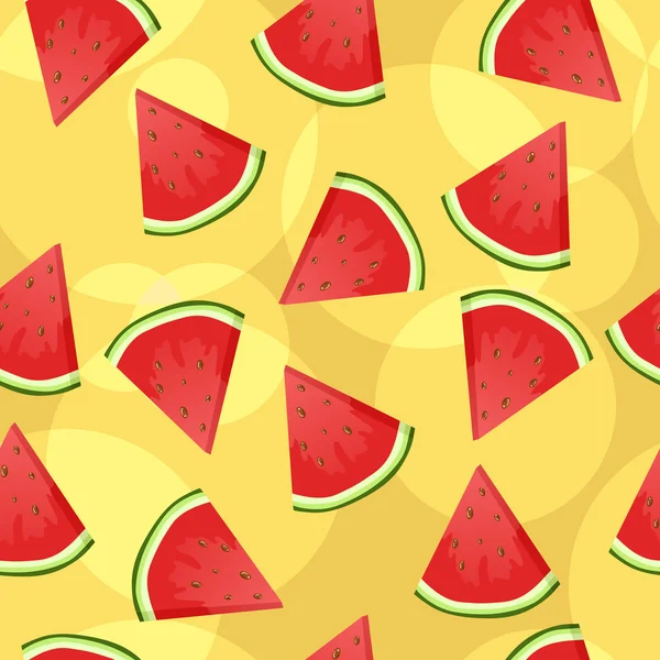 Sömlös vattenmelon bakgrund — Stock vektor