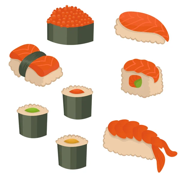 Векторный набор суши — стоковый вектор