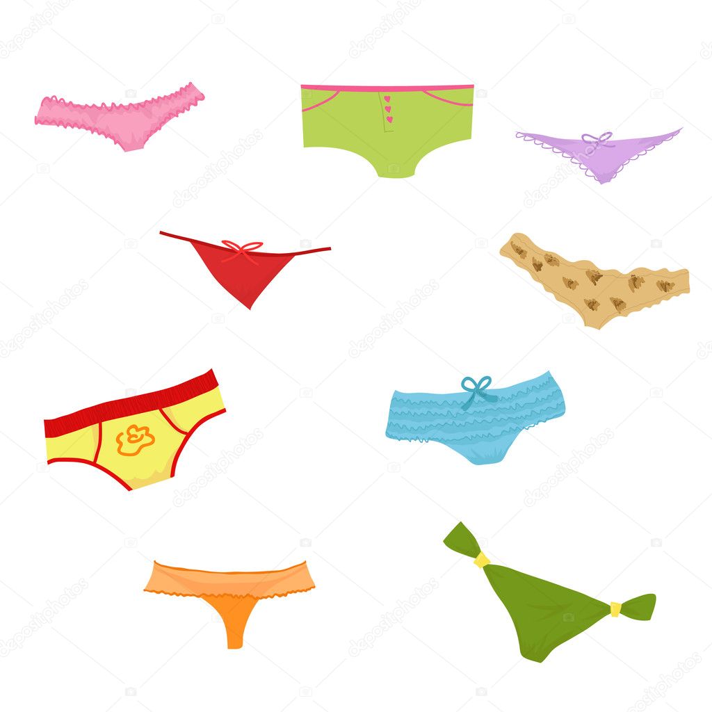 Set of girl panties