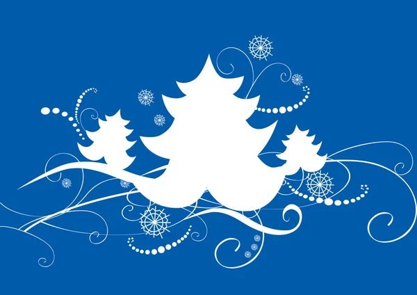 Синій Різдвяна листівка — стоковий вектор