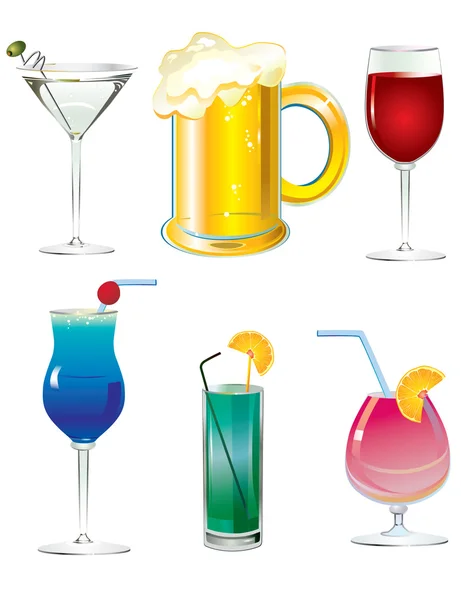 stock vector Set of drinks