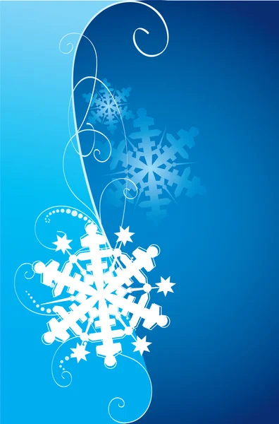 Cartão com flocos de neve —  Vetores de Stock