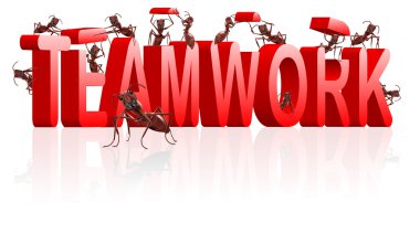 Teamwork collaboration or cooperation clipart