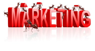Marketing or building market strategy clipart