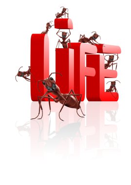 Living and building life clipart