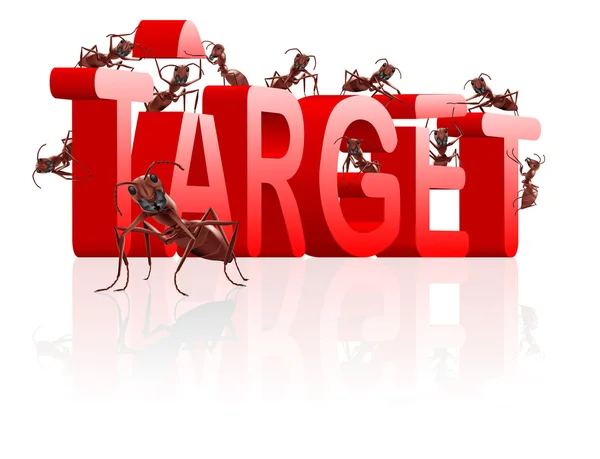 Target building aim at goal targetting — Stock Photo, Image