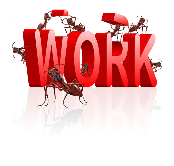 Werk mieren werken op carrière — Stockfoto