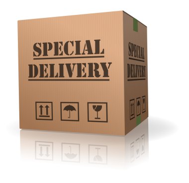 Special delivery important shipment clipart