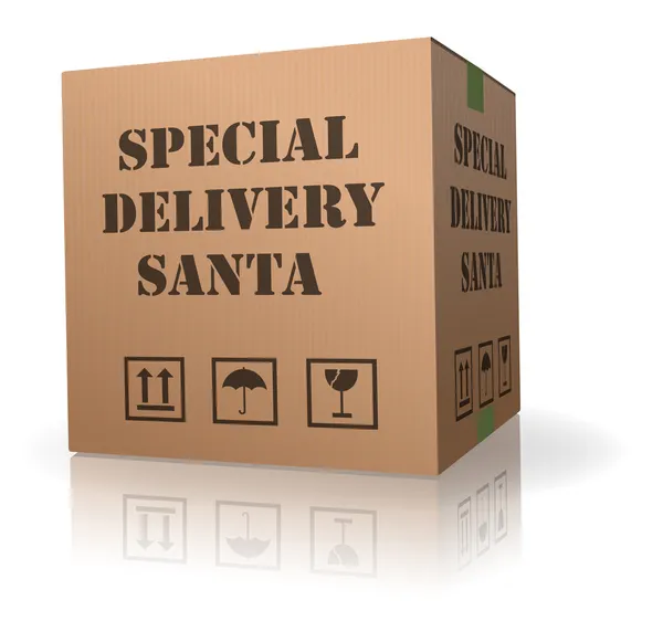 Santa package special delivery — Stock Photo, Image