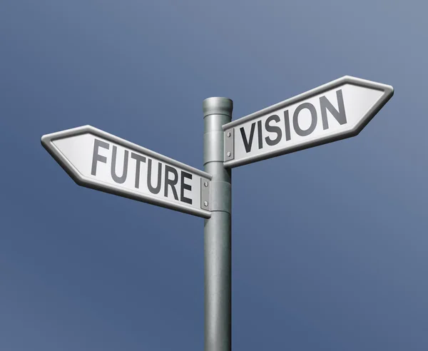 Roadsign future vision — Stock Photo, Image