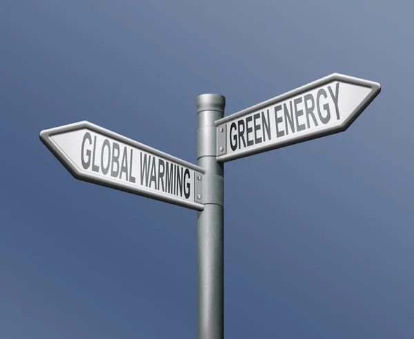 Punto di svolta riscaldamento globale o energia verde — Foto Stock