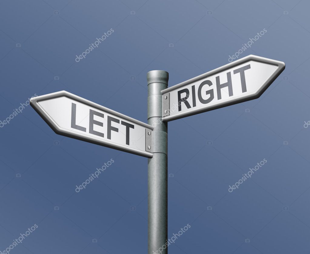 Road sign left right equal choice — Stock Photo © kikkerdirk #4379692