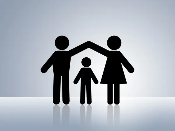 Papierkette Zahlen Kinderschutz Sichere Familie Warm Hause — Stockfoto
