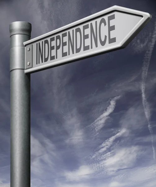 Independence road sign — Stock Photo, Image