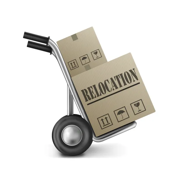 Relocation cardboard box — Stock Photo, Image