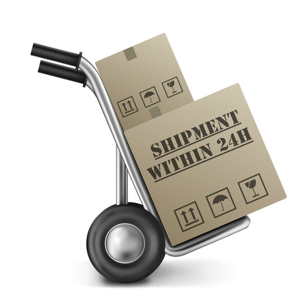 Shipment within 24h cardboard box trolley