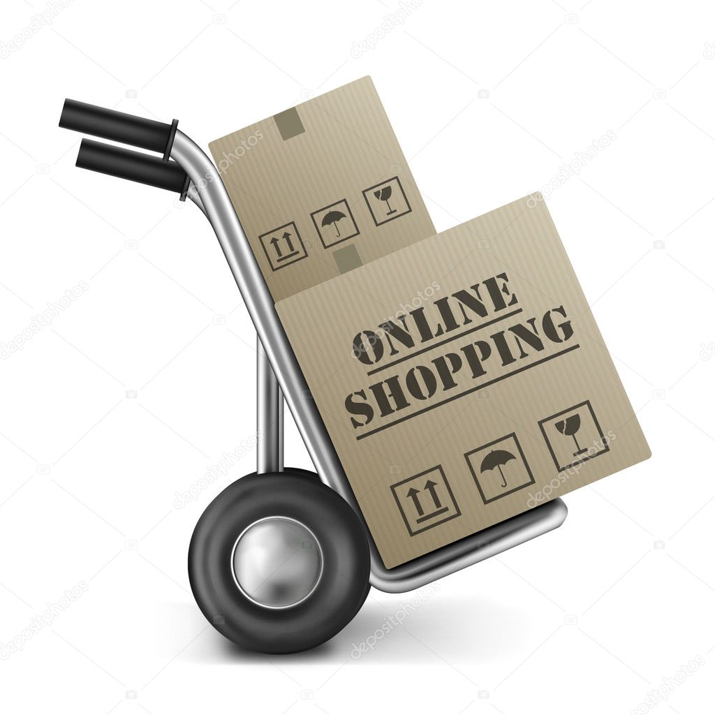 Online shopping cardboard box