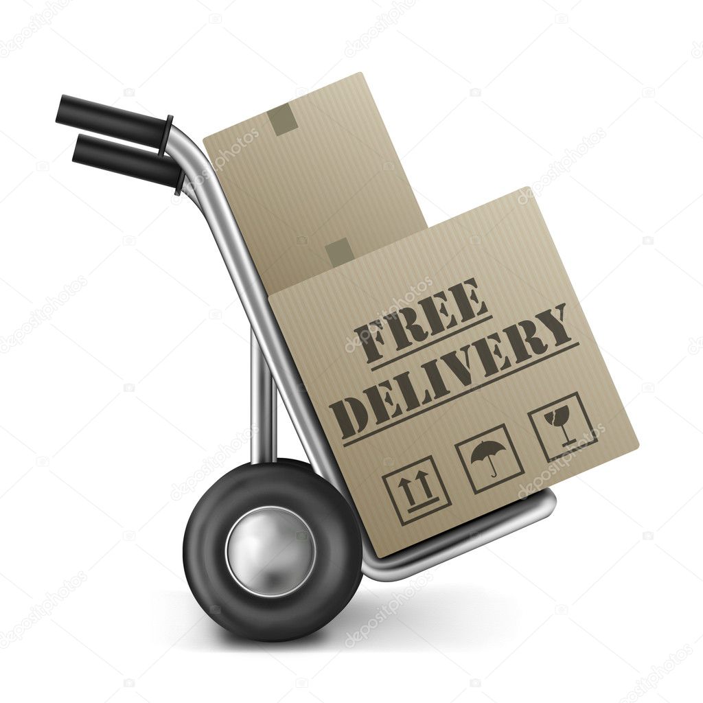 Free delivery cardboard box sack truck