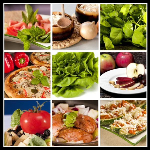 Collage alimentare Fotografia Stock