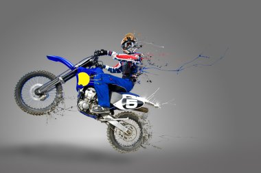 Motocross rider clipart