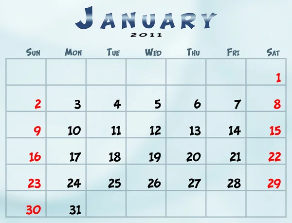 Monthly calendar — Stock Photo, Image