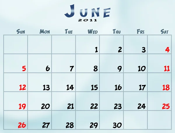 Monthly calendar — Stock Photo, Image