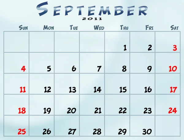 Calendario mensual —  Fotos de Stock