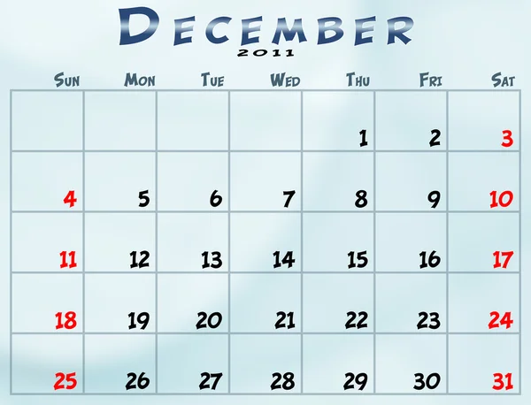 Calendário mensal — Fotografia de Stock