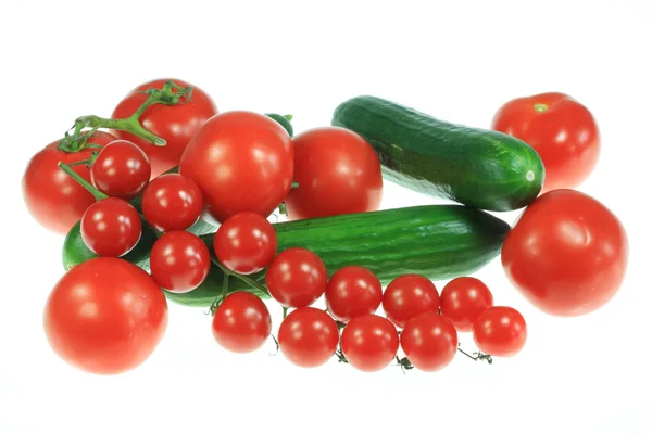 Tomates e pepinos . — Fotografia de Stock