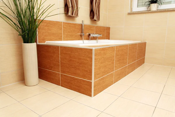 Badewanne Einem Modernen Badezimmer — Stockfoto