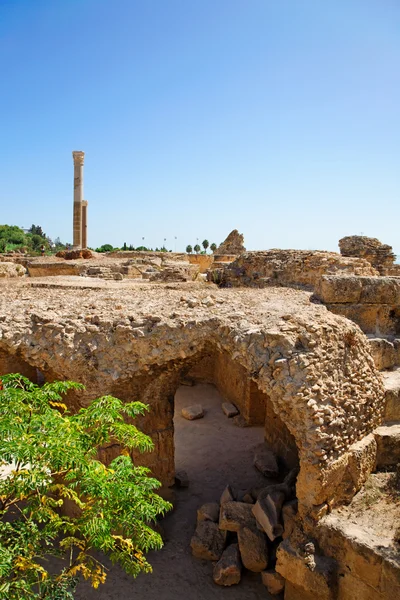 Ruínas dos Banhos Antoninos em Cartago . — Fotografia de Stock