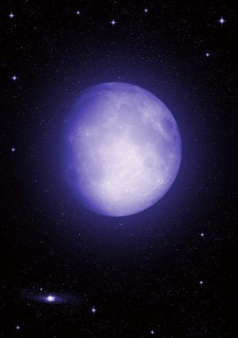 Full Moon at night clipart