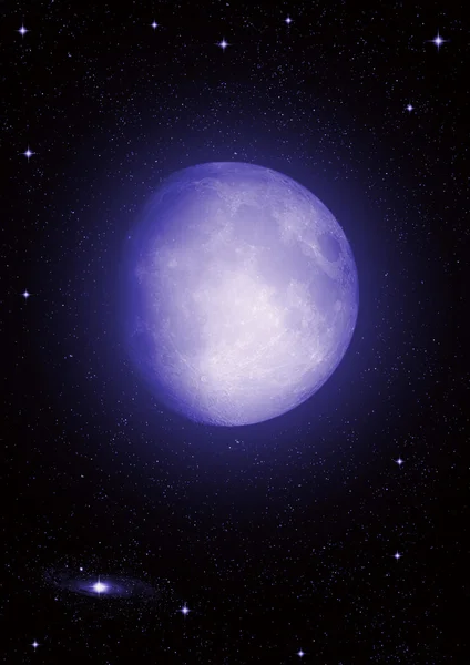 Pleine lune la nuit Photo De Stock