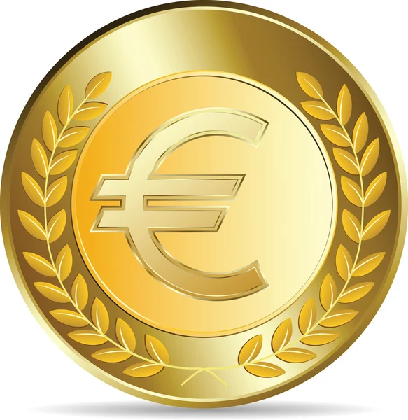 Euro moedas vetor ilustração — Vetor de Stock