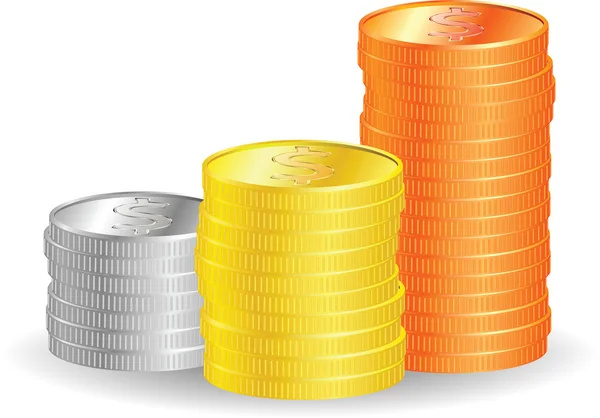 Vector coins — Stock Vector