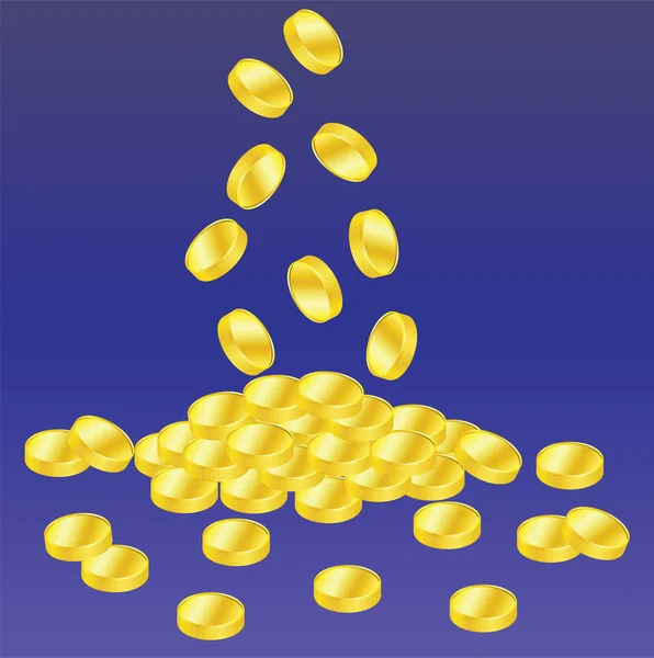 Zlaté mince — Stockový vektor
