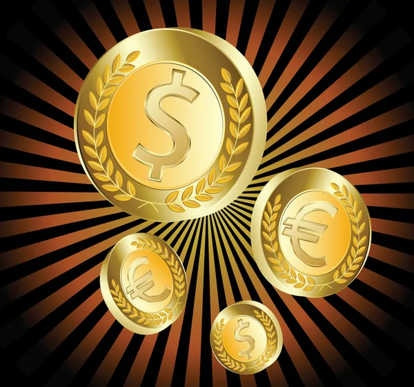 Złota moneta — Wektor stockowy