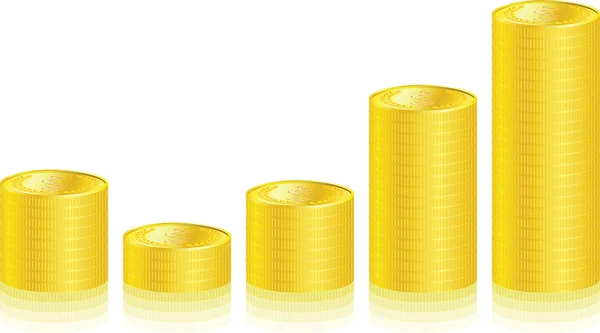 Gold Coins — Stock Vector